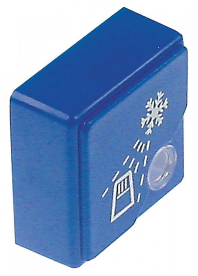push button 23x23mm blue symbol after rinse - Code 346260
