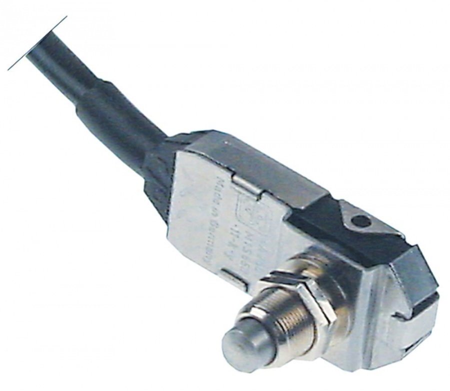 microswitch with plunger M12 thread length 14mm 250V 4A 1CO connection cable stroke 5mm