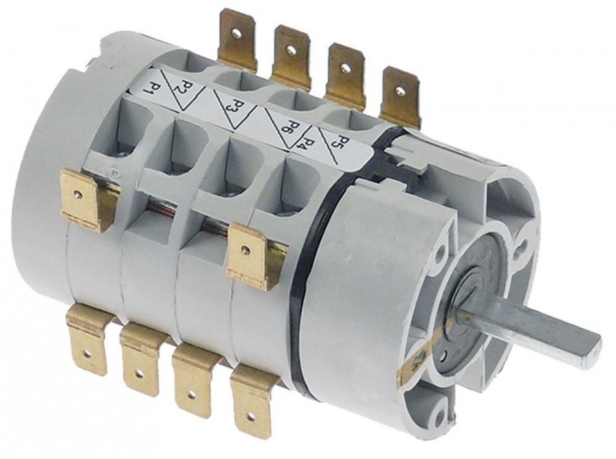 rotary switch 5 0-1-2-3-4 8 type HD12X152R000 600V 12A shaft ø 6mm shaft length 22mm shaft round