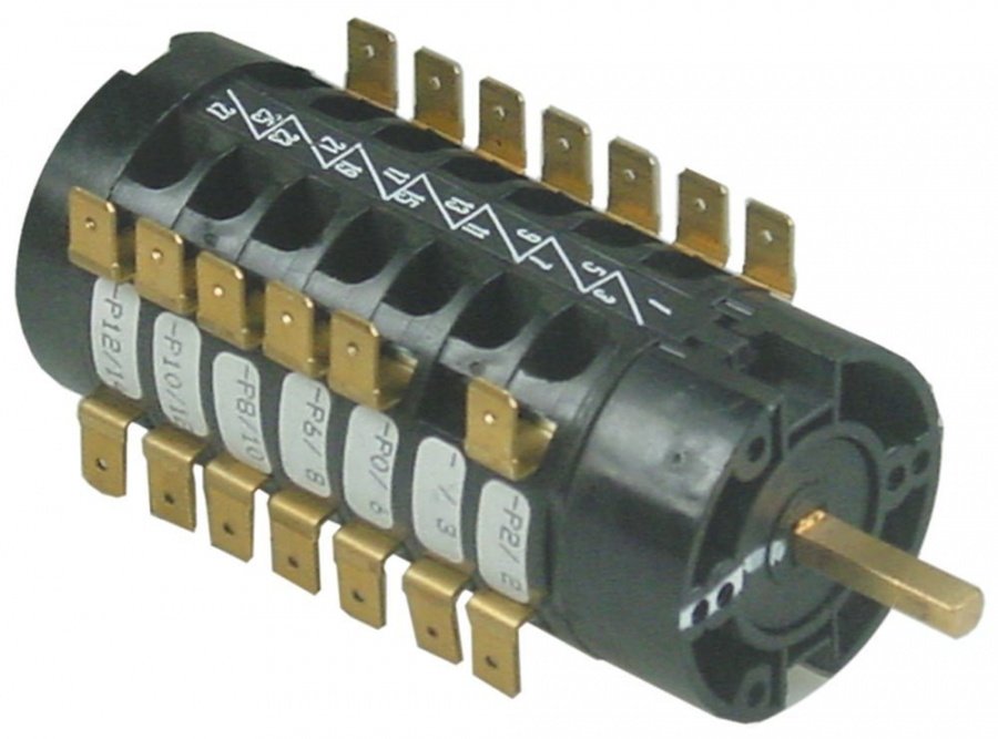 rotary switch 6  16 type HD16X173R000 600V 16A shaft ø 6mm shaft length 21mm shaft square