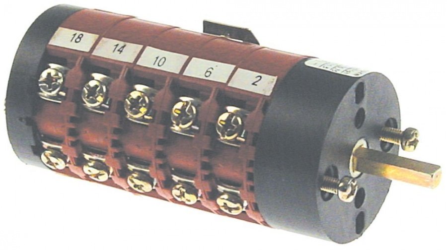 Selector 0-1-2-3-4-5-6, 16A, 400V, ax 4x5 mm, Giorik 6030031, CS0169137 - 346342