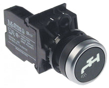 momentary push switch black ø 22,5mm 1NO water momentary
