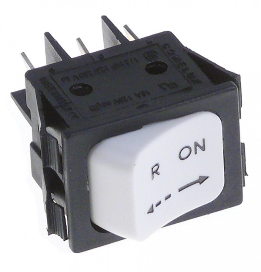 Intrerupator cu revenire cu 2 contacte in comutatie 2CO, 16 A, 250 V, alb, montare 30 x 22 mm - 346368