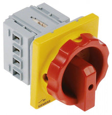 rotary switch 2 operating positions 0-1 type 3LD2003-0TK53 690V 16A shaft ø 6x6mm