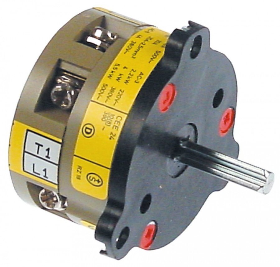 rotary switch 2 operating positions 0-1 3NO type B1SR A-XF-X-XX 380V 10A shaft ø 5x5mm
