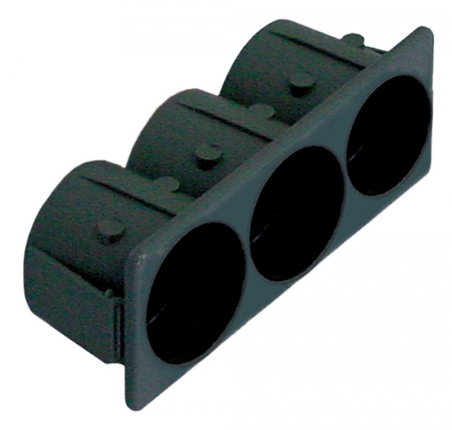 switch holder 28,5x77,5mm black threefold element holder - Code 346500