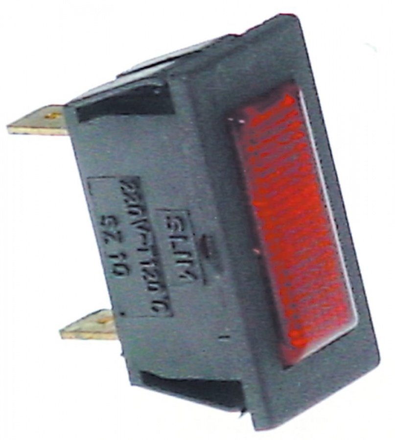 indicator lamp 27,4x12,4mm 230 V red - Code 346547