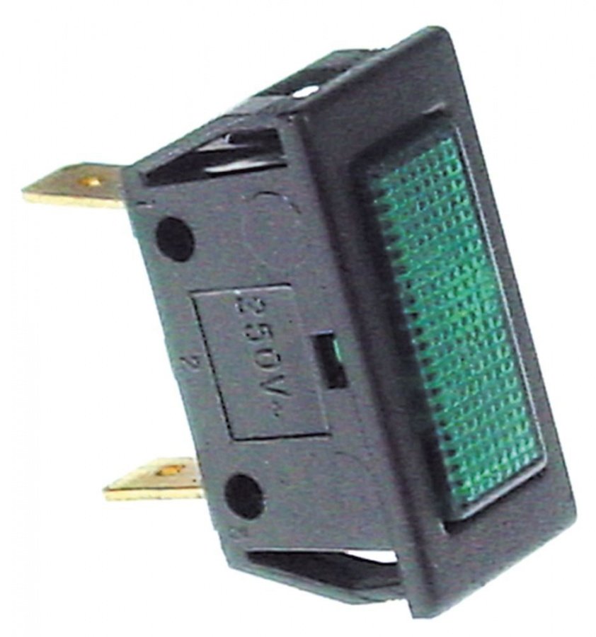 Lampa indicatoare L 27,4x12,4 mm, 230 V, verde - 346548