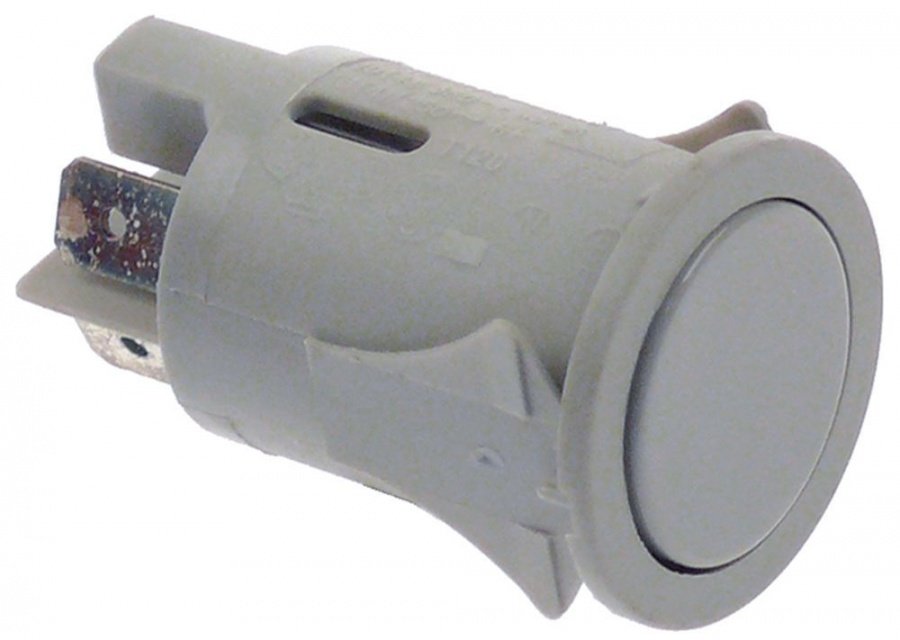 Intrerupator buton contacte 2NO 16A, 250V, IP40, montare ø 25 mm, gri - 346554