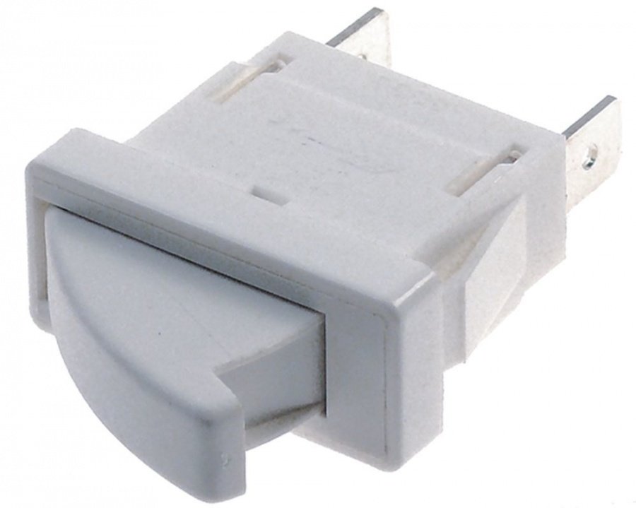 Micro intrerupator cu buton, contact 1NC, 0,1A, 250V, pentru usa, alb - 346569