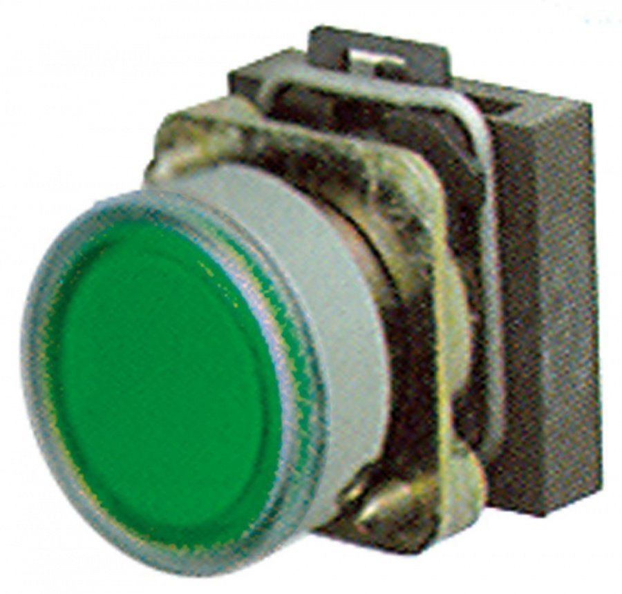 push button lighted green ø 22 mm - Cod 346654