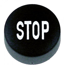 push button symbol STOP black ø 21mm - Code 346837