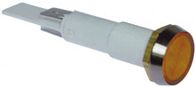 indicator light ø 10 mm 230 V yellow socket male faston 6.3mm