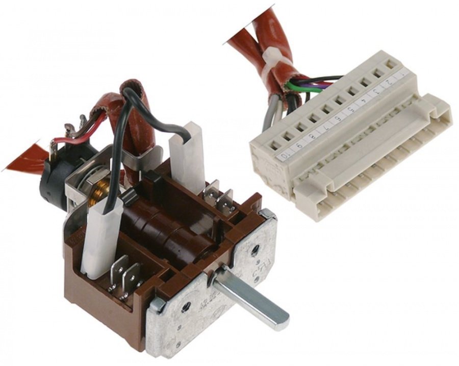 operation switch with potentiometer 0-1 2-pole 16A shaft ø 6x4,6mm shaft length 23mm