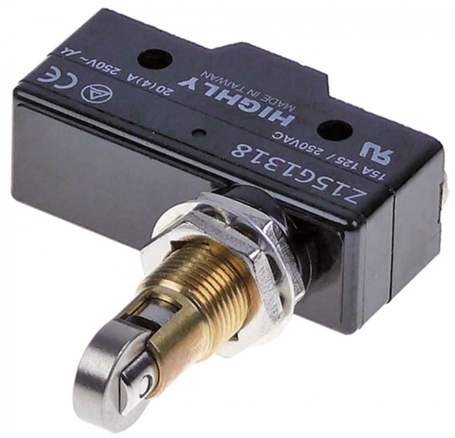 Micro intrerupator cu rola, contact 1CO, 20 A, 250 V, max. 125°C - 347096