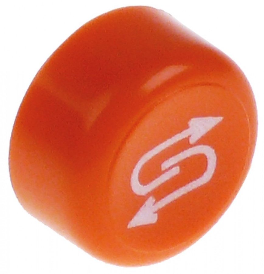 Buton, ø 25 mm, portocaliu - Cod 347132