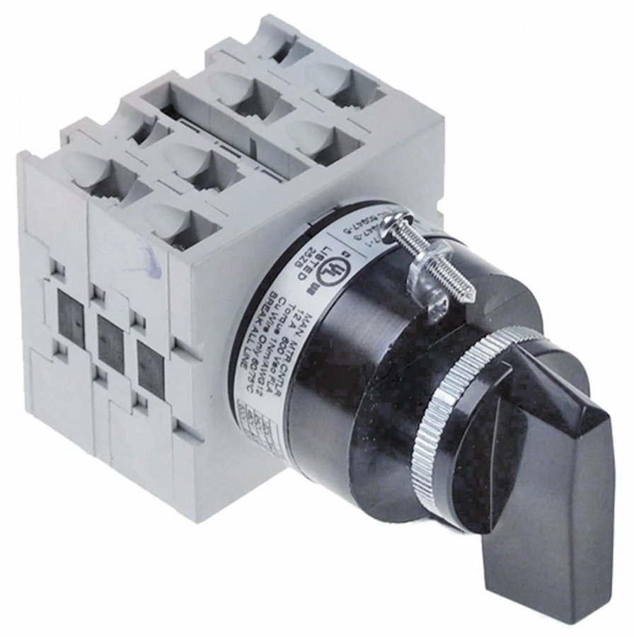rotary switch 4 0-1-2-3 8 type GX169536U11 600V 12A shaft ø 6x6mm shaft length 26,5mm shaft square