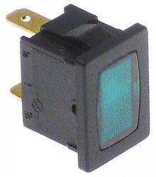 indicator light 20x13mm 230V green connection male faston 4,8mm temp.-resist. 125°C