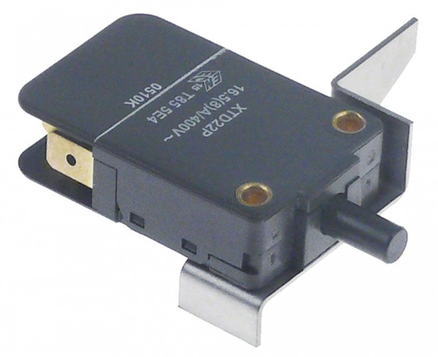 microswitch with plunger 400V 16A 2NO connection male faston 6,3mm