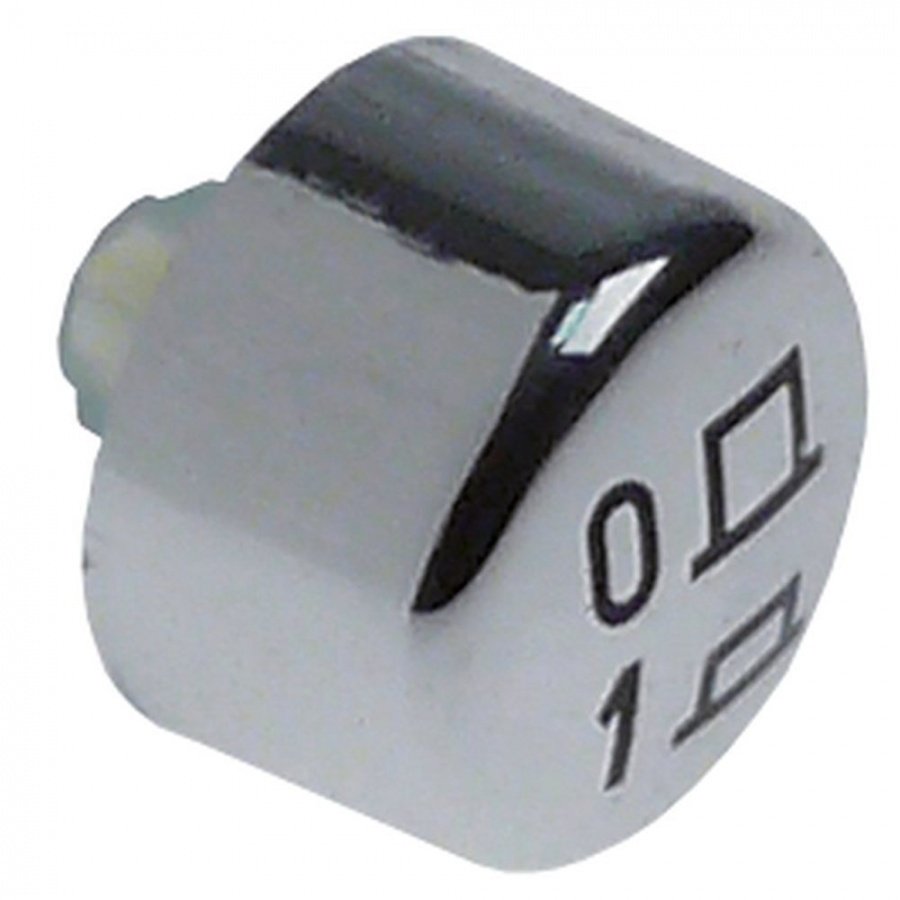 push button ø 11,9mm shaft 3,7x3,7mm shaft length 4mm chrome-plated 0-1
