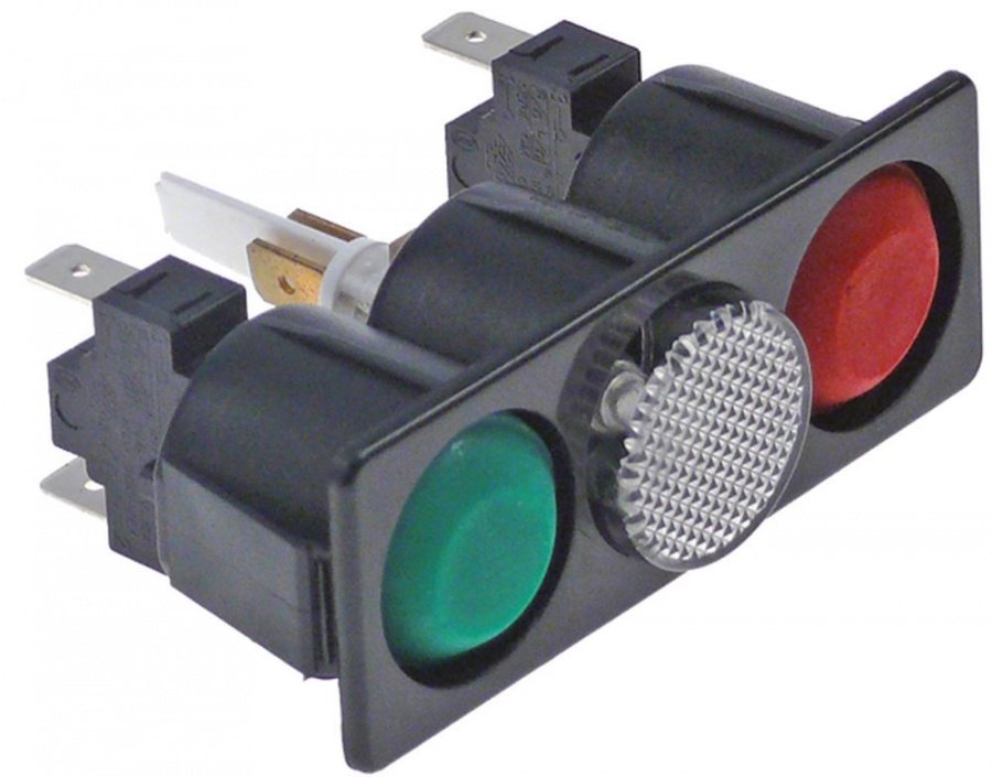Intrerupator momentan rosu / verde iluminat - 347299