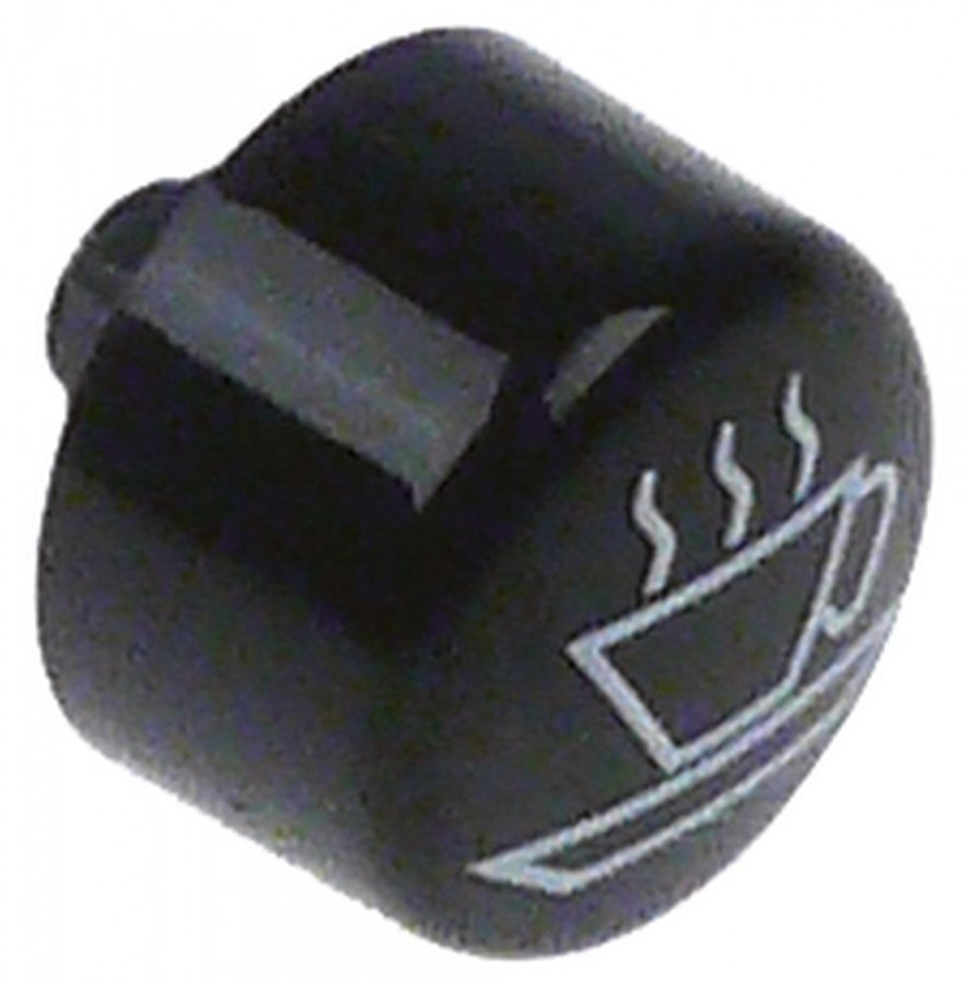 push button ø 11,9mm shaft 3,7x3,7mm shaft length 4mm black coffee
