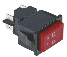 Buton intrerupator rosu, contacte 2NO, 250 V, 16 A, montare 34 x 23 mm - 347312