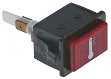 indicator light 34,1x23,1mm red 230V temperature connection male faston 6,3mm
