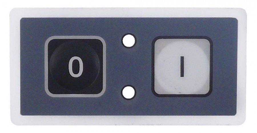 keypad foil buttons 2 grey/black L 69 mm W 34,4 mm - 347316