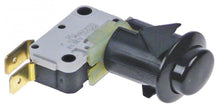 momentary push switch 20,6x16,4mm black 1NO 250V 12A connection male faston 6,3mm