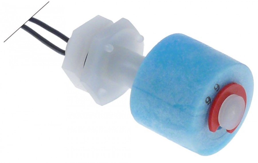 float switch thread M10x1,5 1NO ø 25mm L 50mm mounting ø 11mm 250V 0,5A cable cable length 300mm