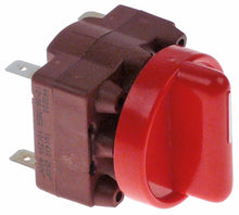 rotary switch 2 operating positions 0-1 16A shaft ø 6x4,6mm shaft length 18mm shaft oval