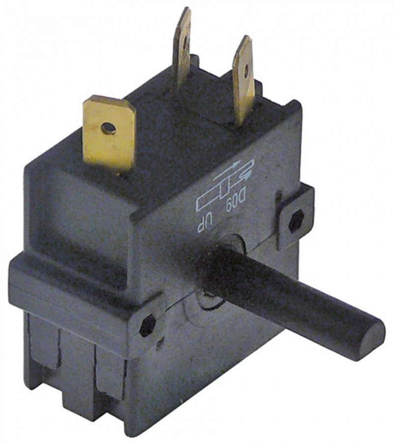 Comutator functii cu 4 pozitii 0-1-2-3, contacte 2NO 16A, ax ø 6x4,6mm, Bartscher A040081