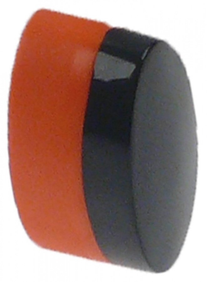 push button external size 11x21mm black/orange