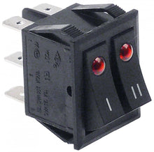 Intrerupator basculant dublu 0-I / 0-II, contacte 16A, 250V montare 30 x 22 mm - 347412