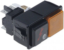 Buton intrerupator dublu, L 28.5x52.6 mm, contacte 2NO/lampa semnalizare, 250 V, 16 A, simbol on/of - 347440