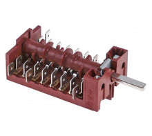 Selector rotativ cu 10 + 1 pozitii, 8 contacte, ax ø 6x4,6mm, Lofra - 347459