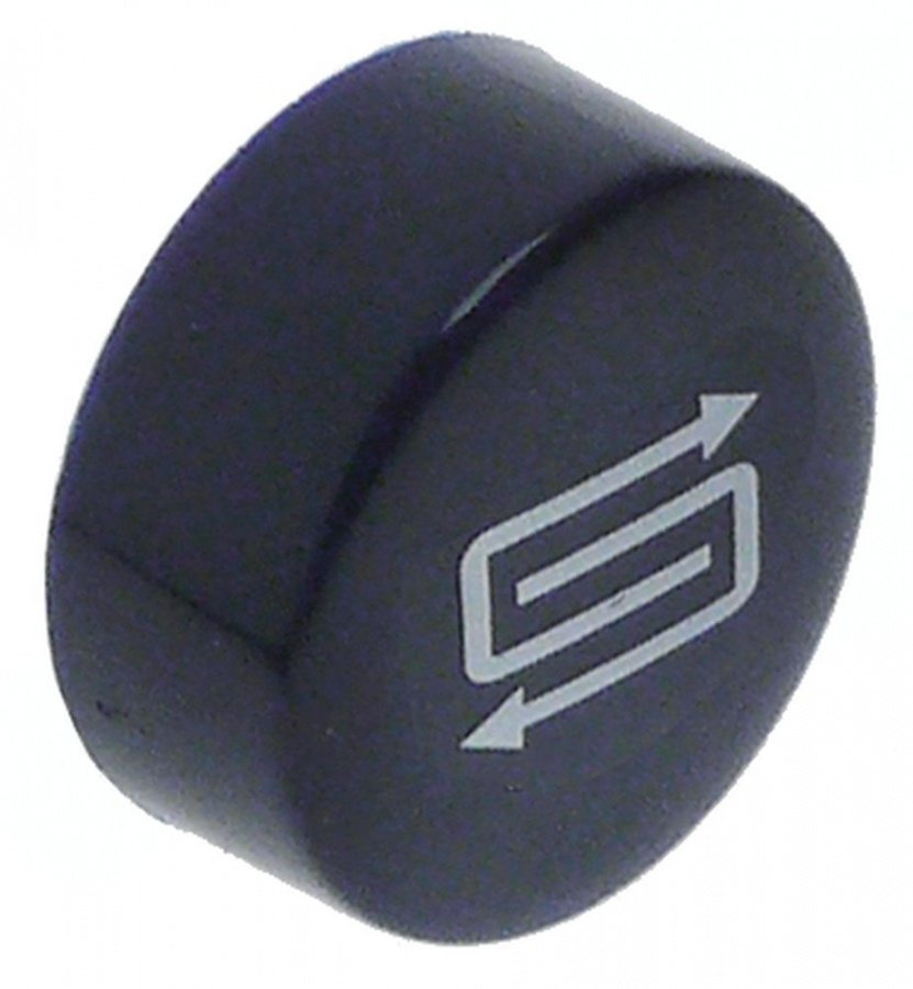Capac buton ø 21 mm, albastru, simbol regenerare - 347469