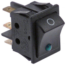 rocker switch 30x22mm green 2NO/indicator light 230V 16A illuminated 0