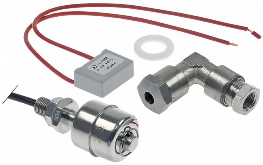 float switch 1/8" 1NC ø 26mm L 26mm mounting ø 10mm 230V 0,5A cable cable length 600mm