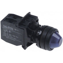 signal element with socket element blue mounting ø 22mm with light bulb 130V