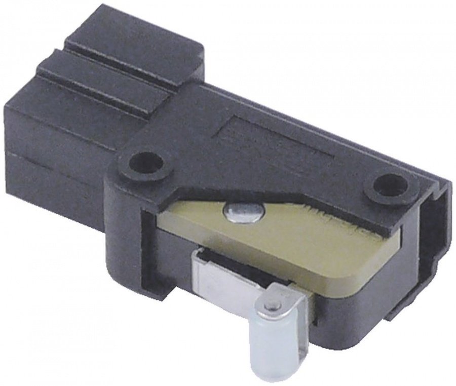 microswitch with handle with a switch 250V 10A 1CO connection male faston 6,3mm L 20,5mm