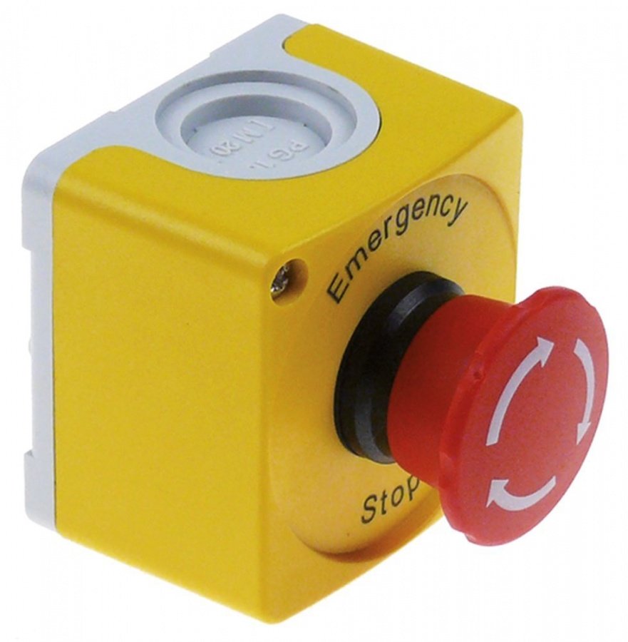 emergency stop switch complete yellow/red