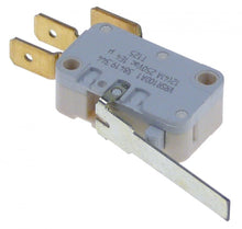 microswitch with lever 250V 12A 1CO connection male faston 6,3mm L 42mm