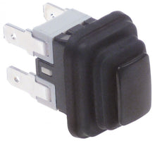 momentary push switch 19x13mm black 2NO 250V 16A connection male faston 6,3mm