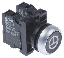 momentary push switch black ø 22,5mm 1NO/1CO tipping momentary