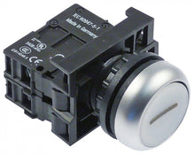 momentary push switch white illuminated, 10-30V ø 22,5mm 1NO on momentary