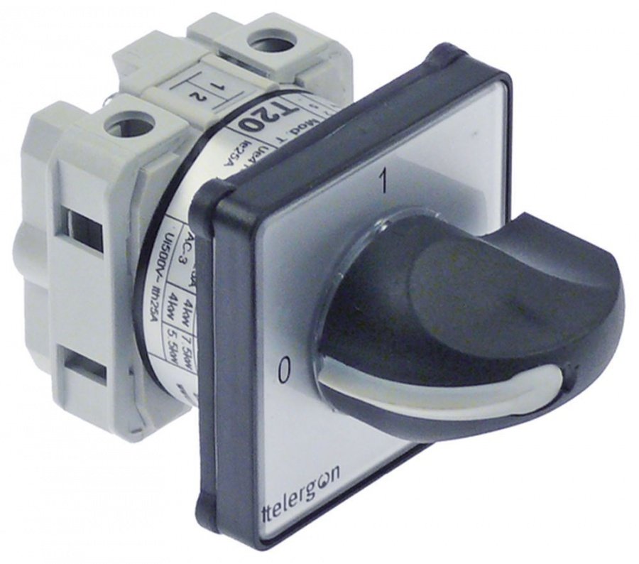 rotary switch 2 0-1 sets of contacts 1 type T-0002000011E1N1 300V 20A shaft ø 5x5mm