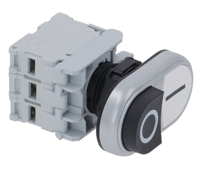 Intrerupator O-I complet, fara retinere, contacte 1NO/1NC + lumina indicatoare, montare ø22mm - 347696