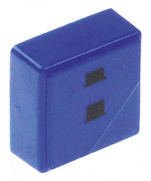 push button size 23x23mm blue programme